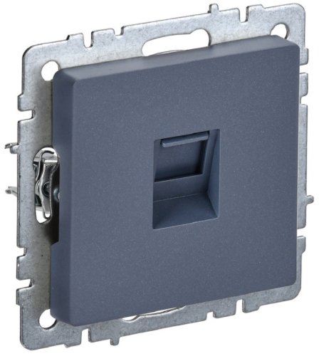 Розетка компьютерная без рамки IEK Brite РК10-БрМ 1-м. RJ45 5e маренго картинка